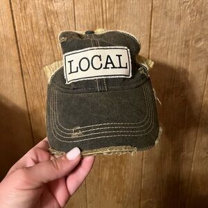 Local hat with distressing